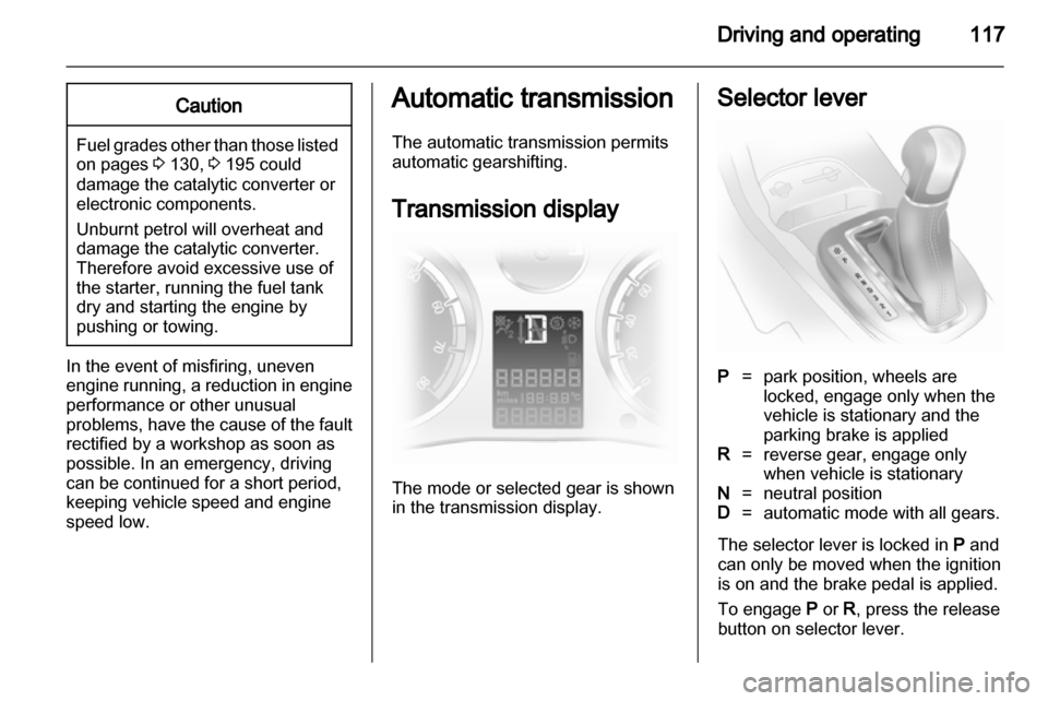 VAUXHALL CORSA 2013.5  Owners Manual 