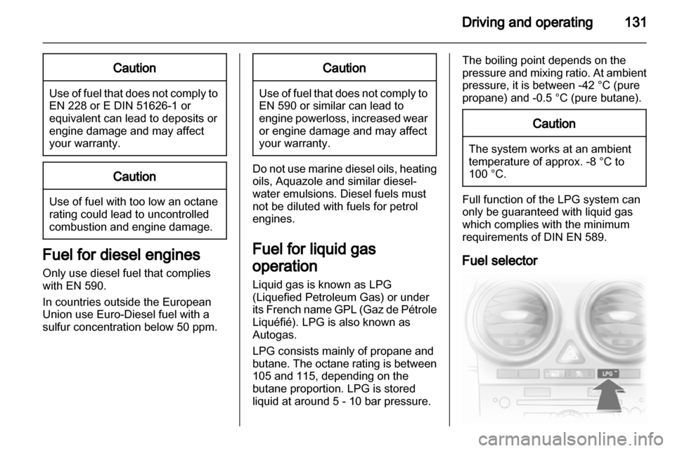 VAUXHALL CORSA 2013.5  Owners Manual 