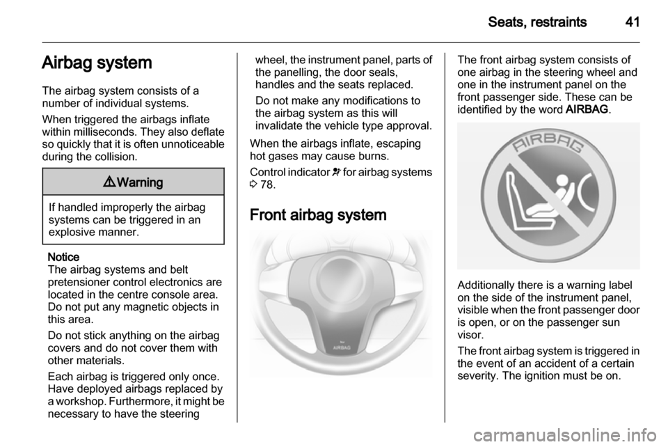VAUXHALL CORSA 2013.5  Owners Manual 