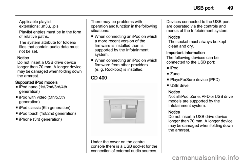 VAUXHALL INSIGNIA 2010.5  Infotainment system 