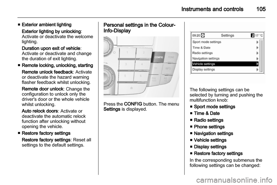 VAUXHALL INSIGNIA 2010.5  Owners Manual 