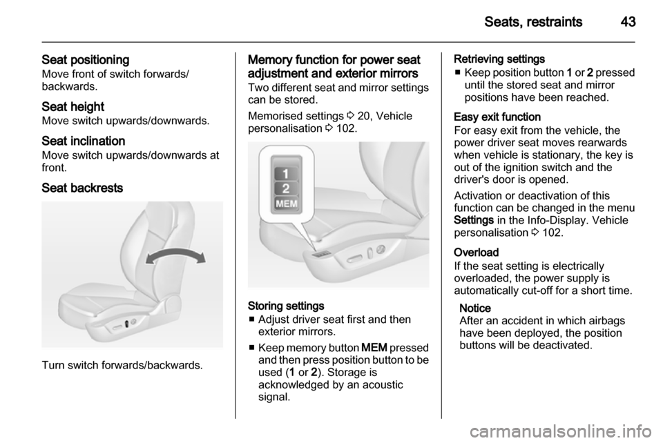 VAUXHALL INSIGNIA 2010.5  Owners Manual 