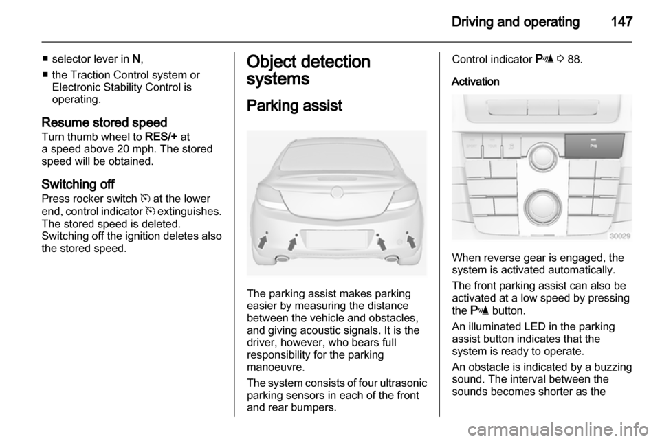 VAUXHALL INSIGNIA 2011  Owners Manual 