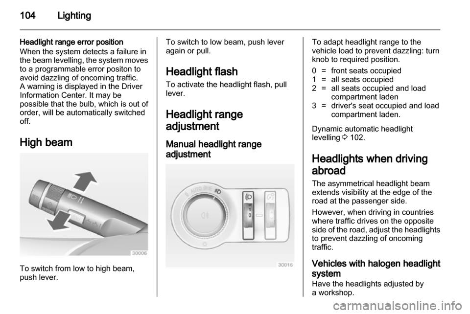 VAUXHALL INSIGNIA 2011.5  Owners Manual 