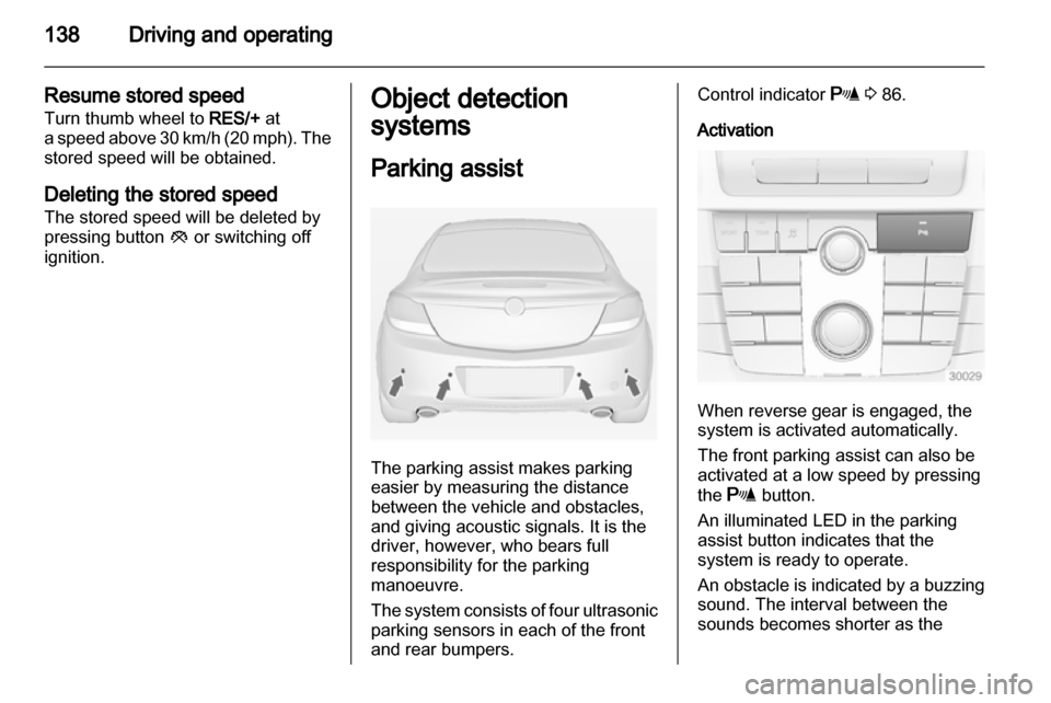 VAUXHALL INSIGNIA 2011.5  Owners Manual 