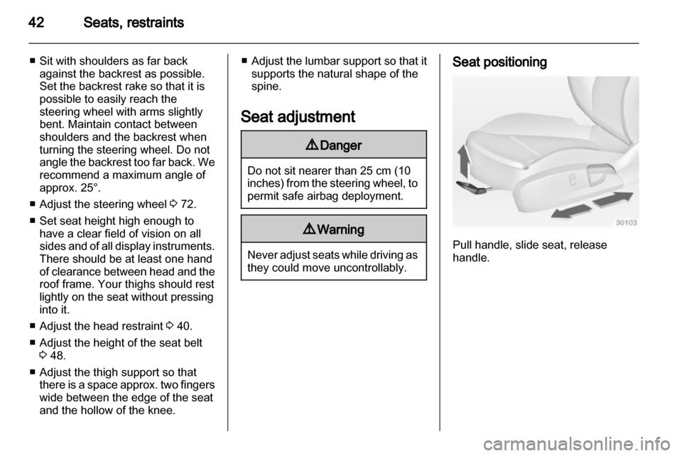 VAUXHALL INSIGNIA 2011.5  Owners Manual 