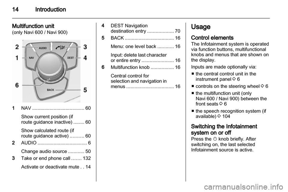 VAUXHALL INSIGNIA 2012  Infotainment system 