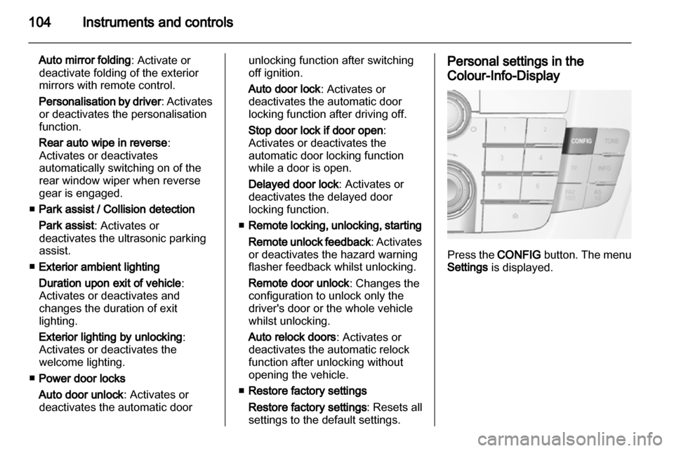 VAUXHALL INSIGNIA 2012  Owners Manual 