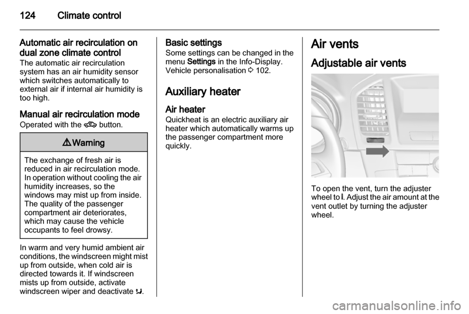 VAUXHALL INSIGNIA 2012  Owners Manual 