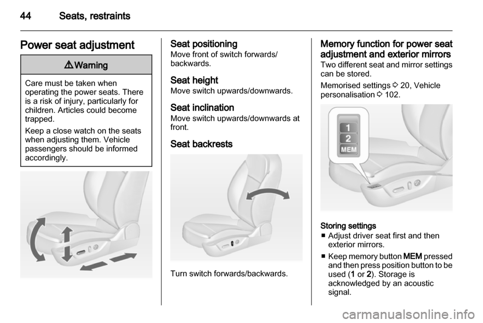 VAUXHALL INSIGNIA 2012  Owners Manual 