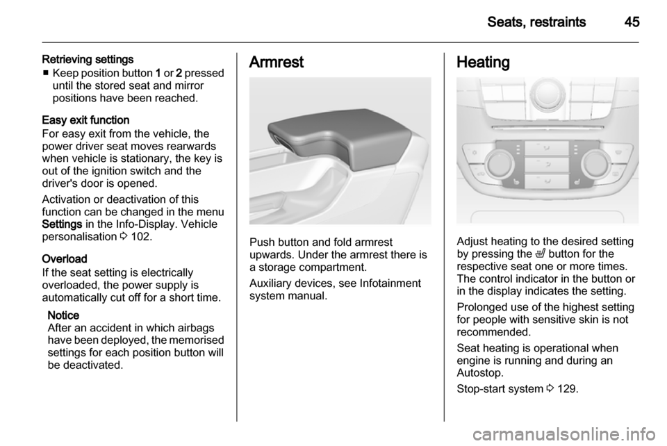 VAUXHALL INSIGNIA 2012  Owners Manual 