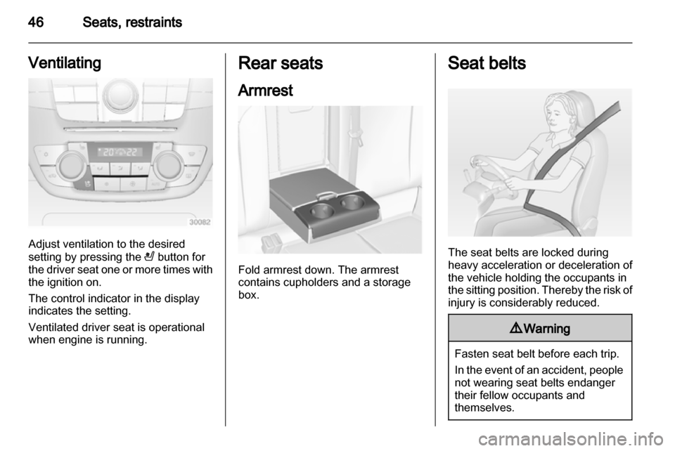 VAUXHALL INSIGNIA 2012  Owners Manual 