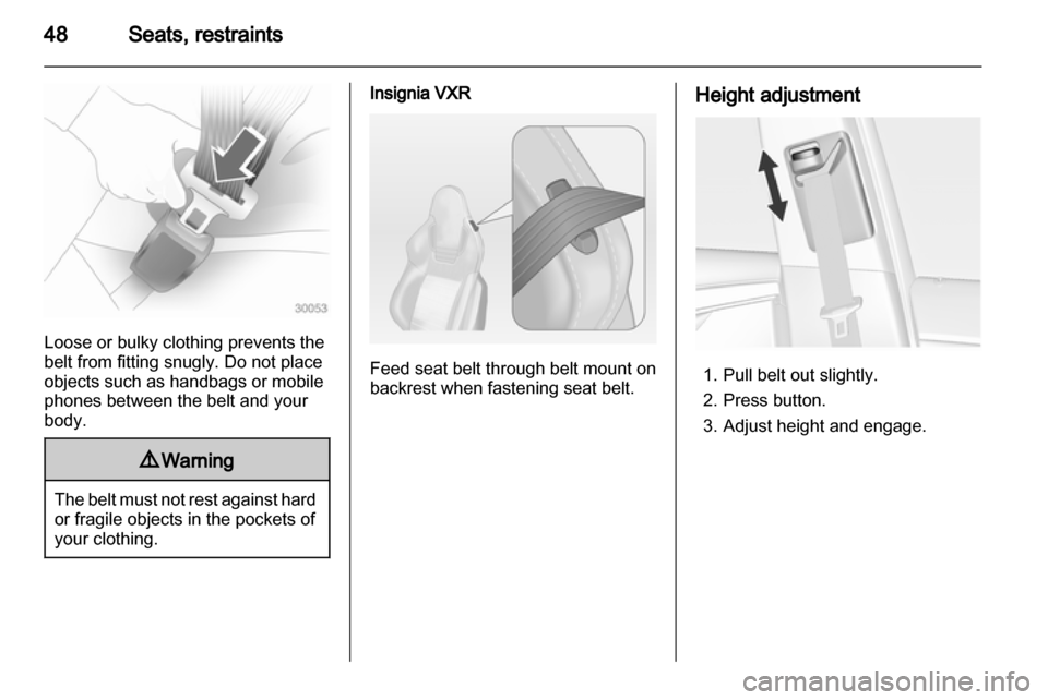 VAUXHALL INSIGNIA 2012  Owners Manual 
