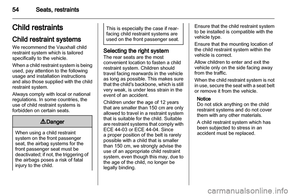 VAUXHALL INSIGNIA 2012  Owners Manual 