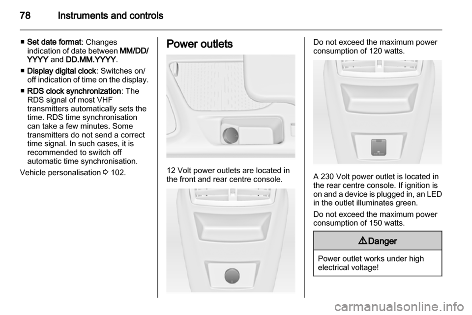 VAUXHALL INSIGNIA 2012  Owners Manual 