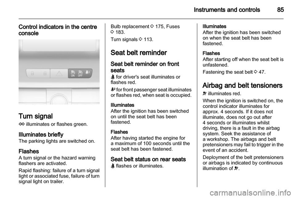 VAUXHALL INSIGNIA 2012  Owners Manual 