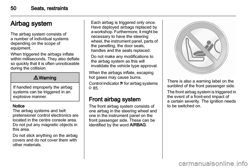 VAUXHALL INSIGNIA 2012.5  Owners Manual 