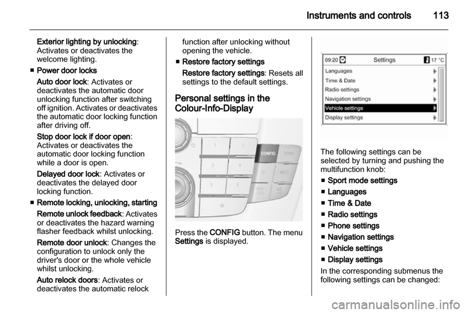 VAUXHALL INSIGNIA 2013  Owners Manual 
