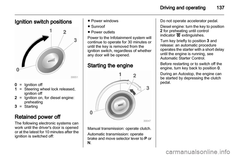VAUXHALL INSIGNIA 2013  Owners Manual 