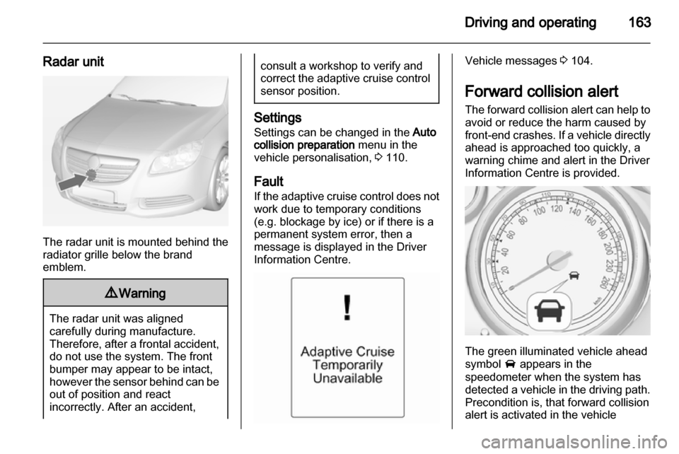 VAUXHALL INSIGNIA 2013  Owners Manual 