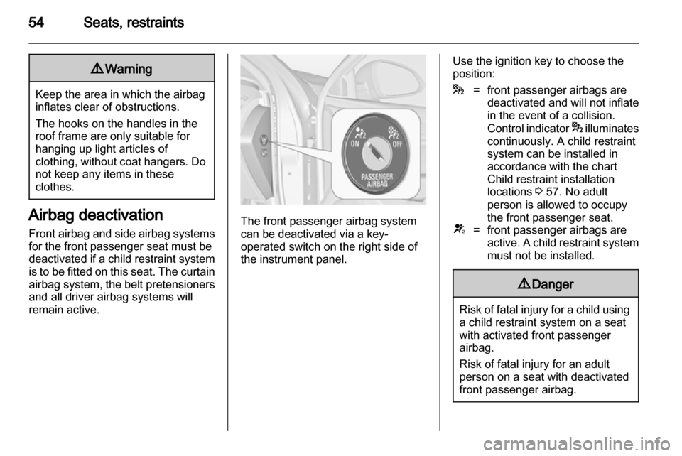 VAUXHALL INSIGNIA 2013  Owners Manual 