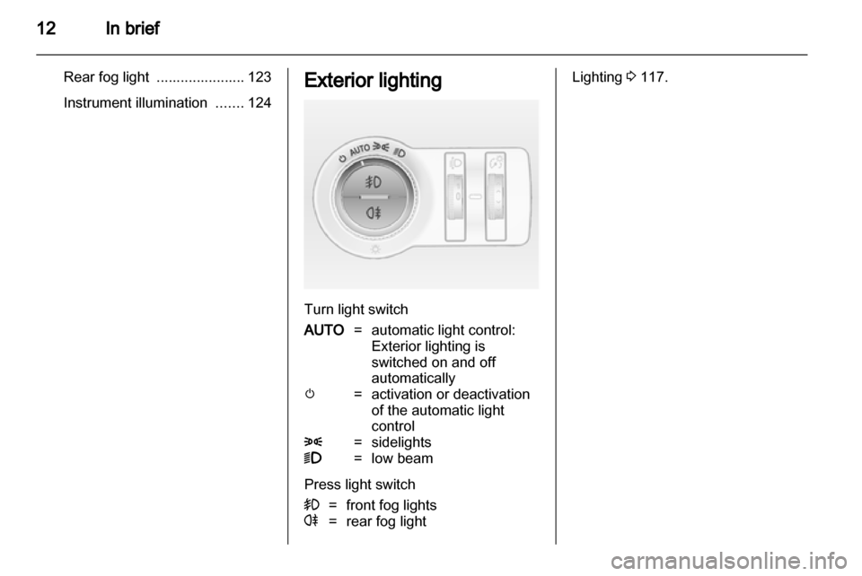 VAUXHALL INSIGNIA 2013.5  Owners Manual 