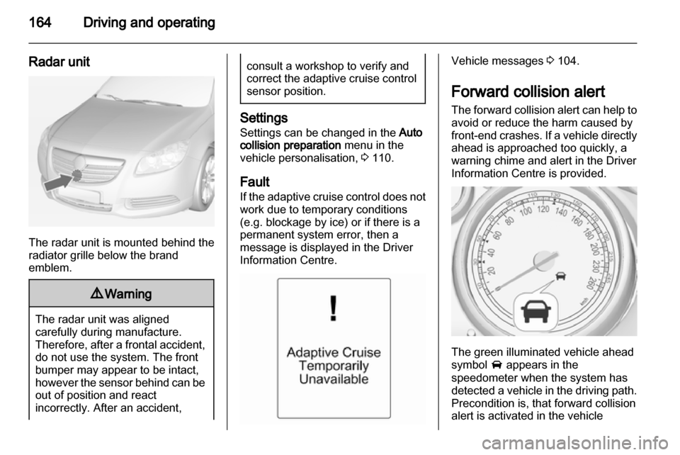 VAUXHALL INSIGNIA 2013.5  Owners Manual 