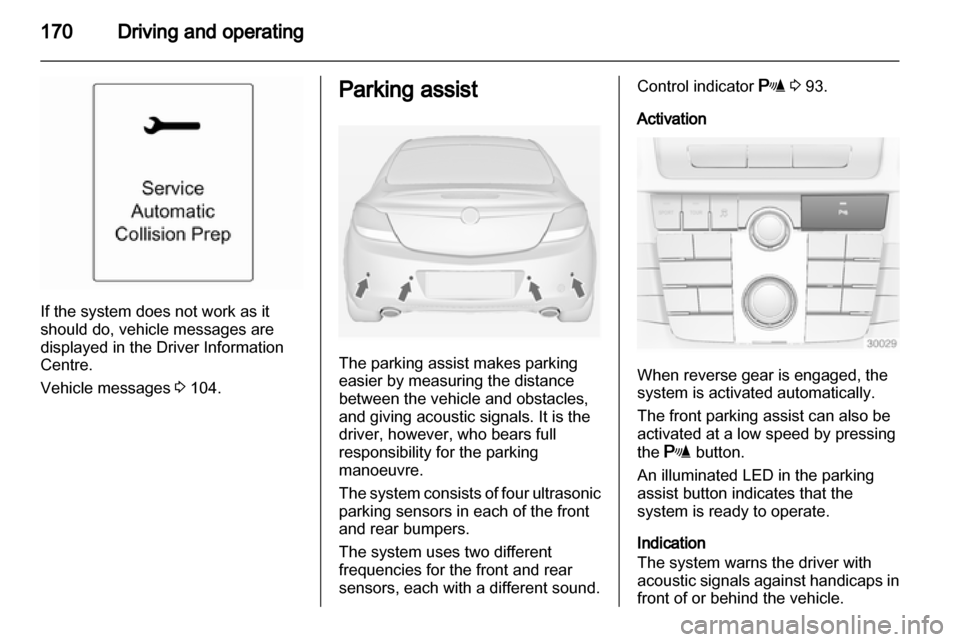 VAUXHALL INSIGNIA 2013.5  Owners Manual 