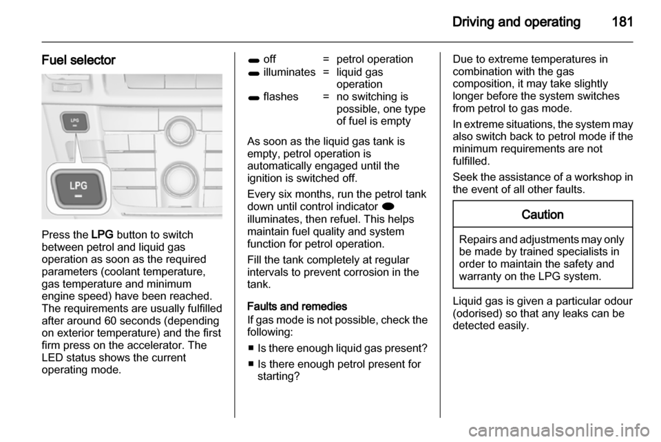 VAUXHALL INSIGNIA 2013.5  Owners Manual 