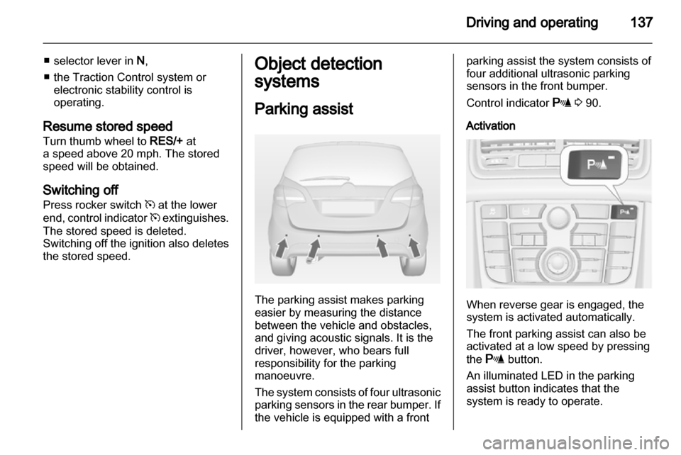 VAUXHALL MERIVA 2010.75  Owners Manual 