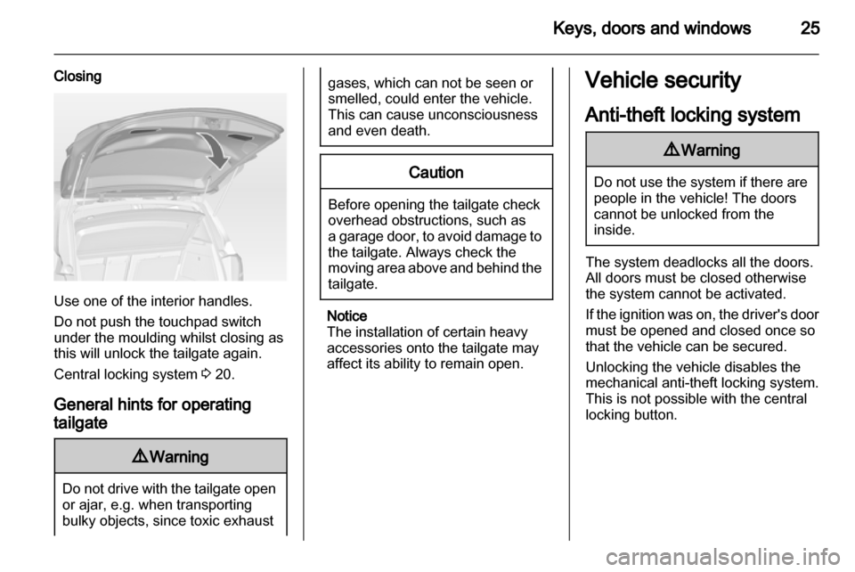 VAUXHALL MERIVA 2011  Owners Manual 