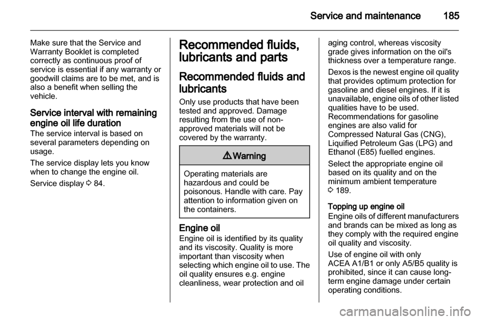 VAUXHALL MERIVA 2011.5  Owners Manual 