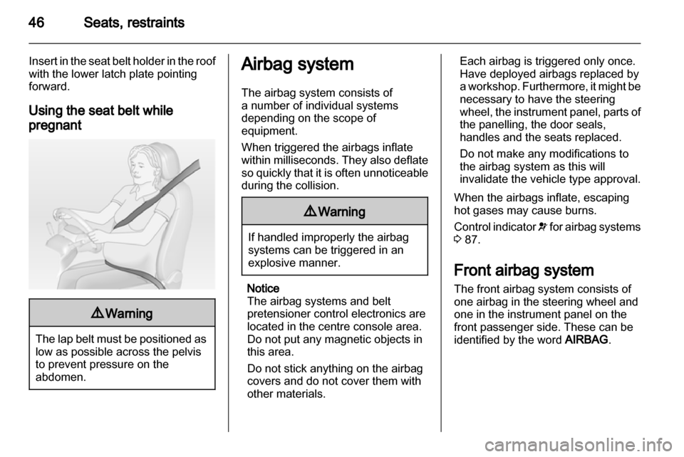 VAUXHALL MERIVA 2011.5  Owners Manual 