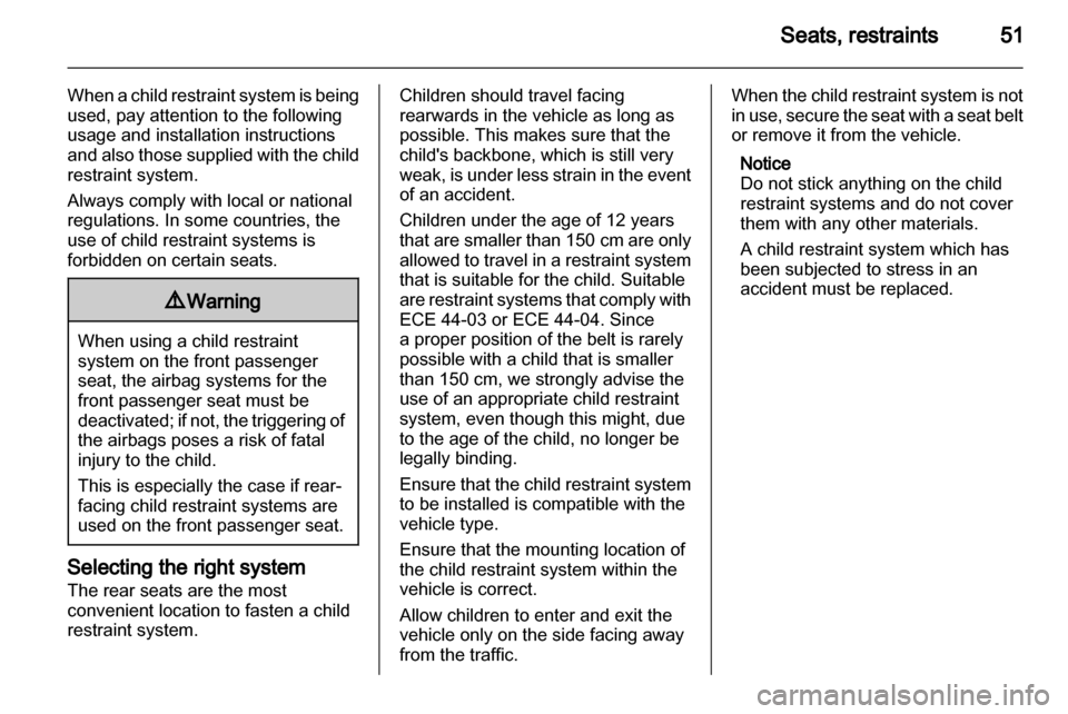 VAUXHALL MERIVA 2011.5  Owners Manual 