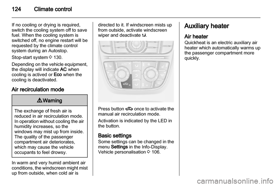 VAUXHALL MERIVA 2012.5  Owners Manual 