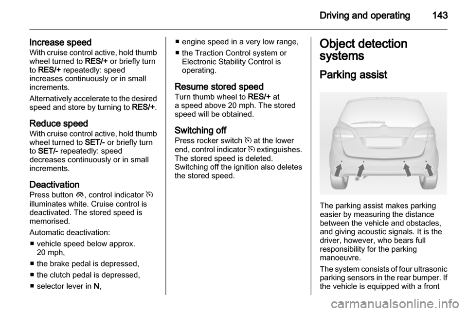 VAUXHALL MERIVA 2012.5  Owners Manual 
