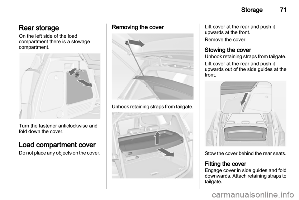 VAUXHALL MERIVA 2012.5  Owners Manual 