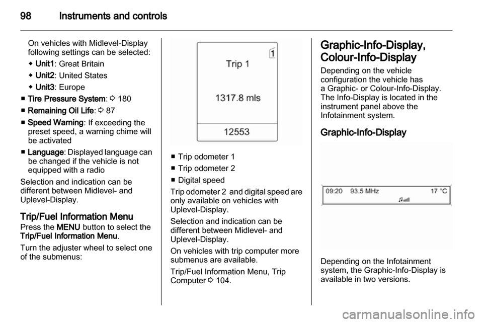 VAUXHALL MERIVA 2012.5  Owners Manual 