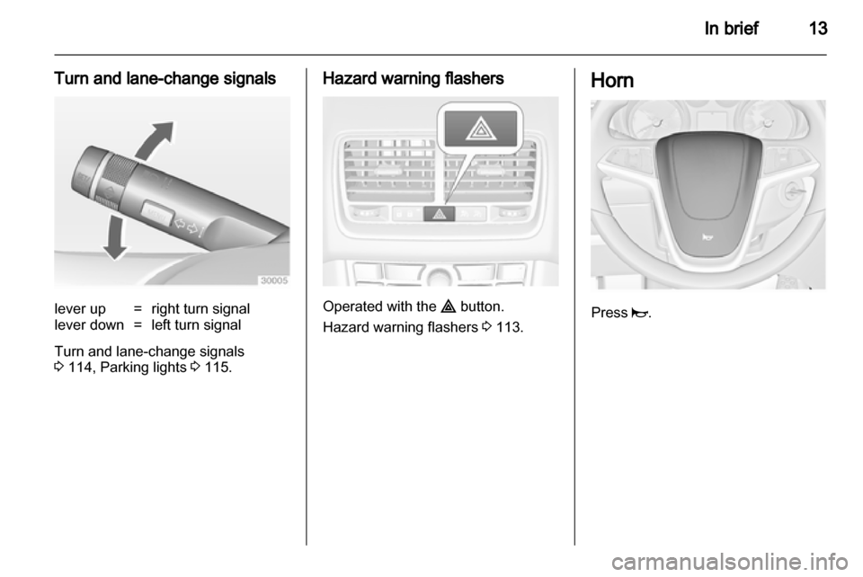 VAUXHALL MERIVA 2013.5  Owners Manual 