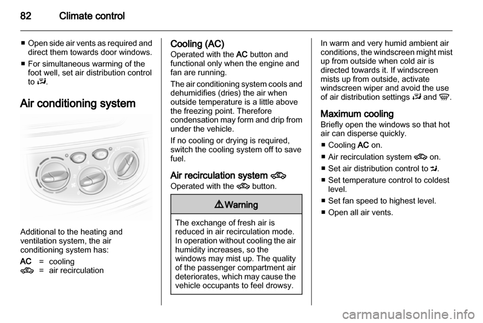 VAUXHALL VIVARO 2012  Owners Manual 