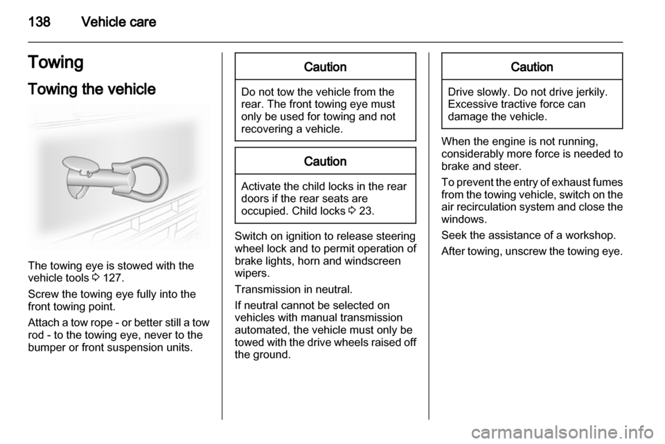 VAUXHALL VIVARO 2013  Owners Manual 