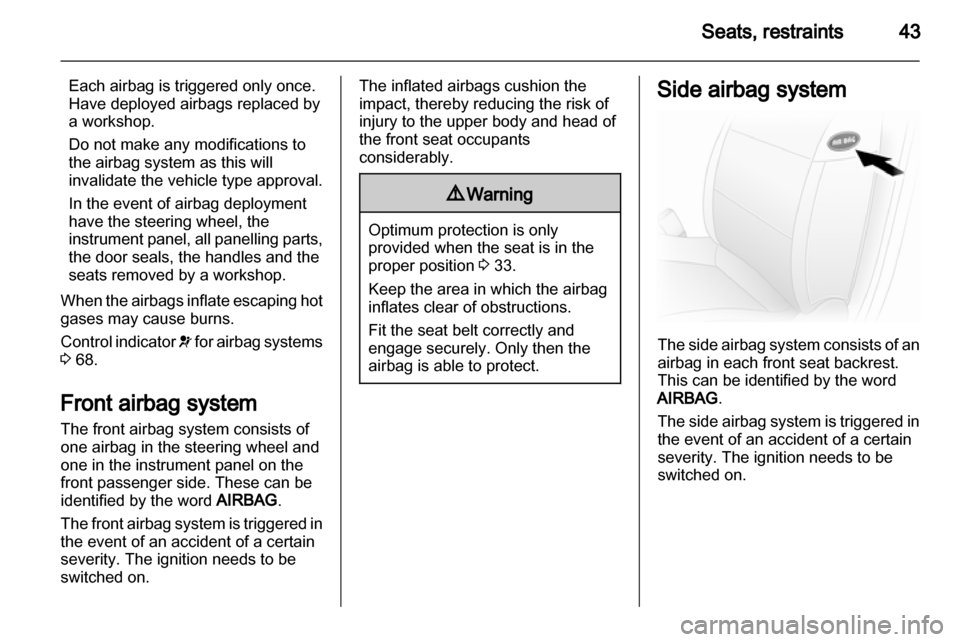 VAUXHALL VIVARO 2013  Owners Manual 