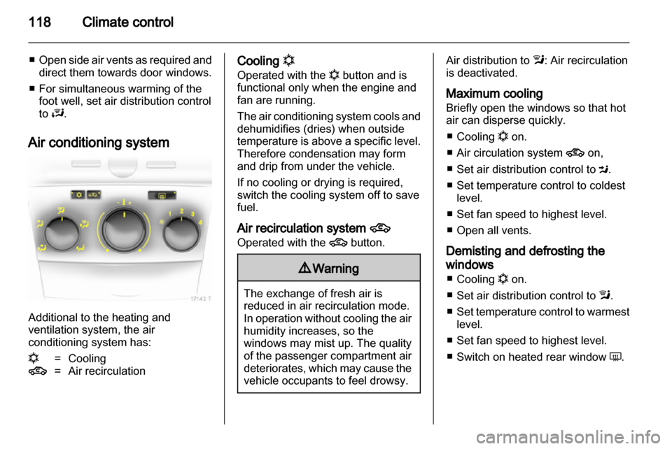VAUXHALL ZAFIRA 2010  Owners Manual 