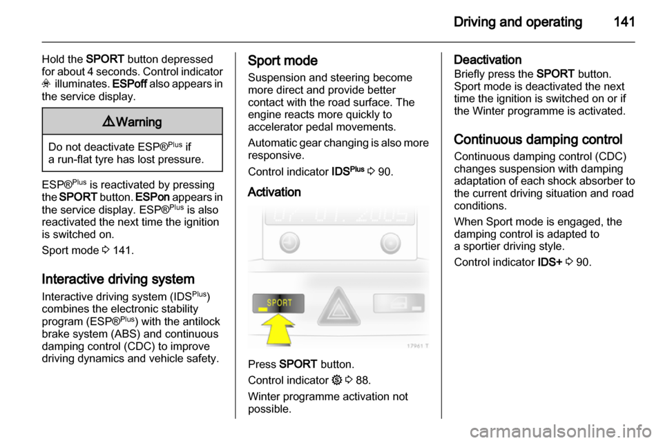 VAUXHALL ZAFIRA 2010  Owners Manual 
