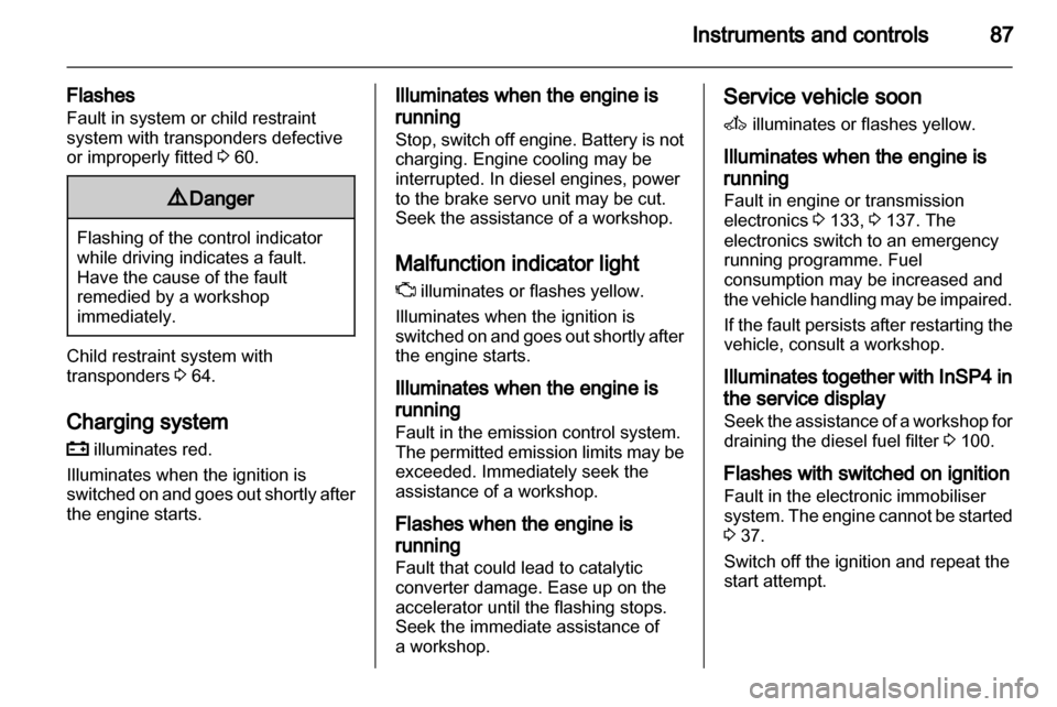 VAUXHALL ZAFIRA 2010  Owners Manual 