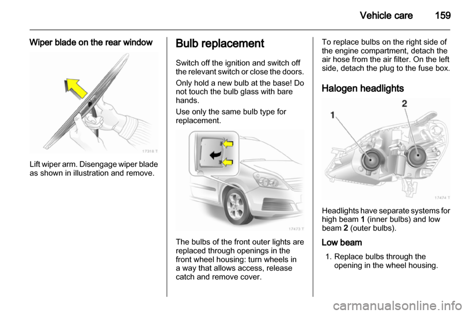 VAUXHALL ZAFIRA 2010.5  Owners Manual 