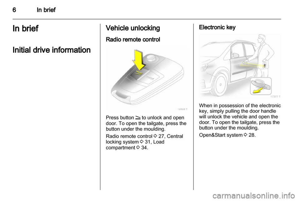 VAUXHALL ZAFIRA 2011.5  Owners Manual 