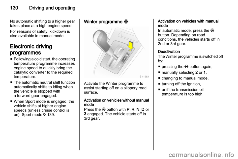 VAUXHALL ZAFIRA 2012  Owners Manual 