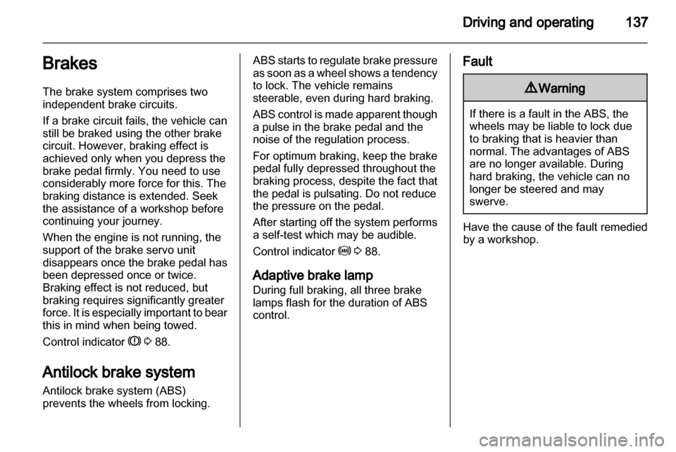 VAUXHALL ZAFIRA 2012  Owners Manual 