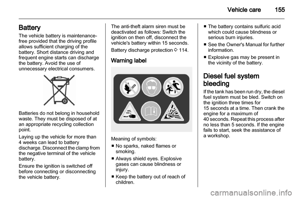 VAUXHALL ZAFIRA 2012  Owners Manual 